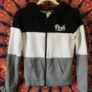 PINK ZIP UP SWEATSHIRT